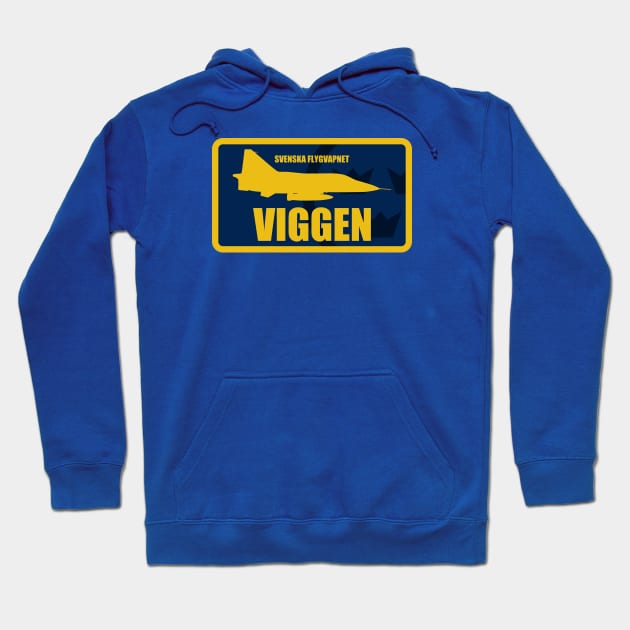 Swedish Air Force Viggen Patch Hoodie by TCP